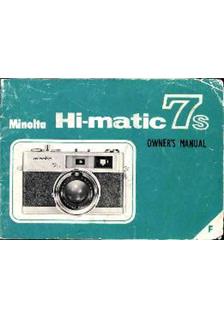 Minolta HiMatic 7 S manual. Camera Instructions.